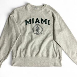 Gray UMiami Crewneck Sweater